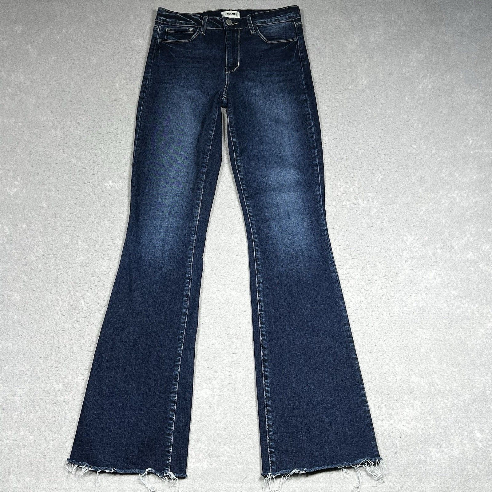 Lagence Selma Jean Women 27 Denim Columbia Dark Wash High Rise Bootcut Stretch